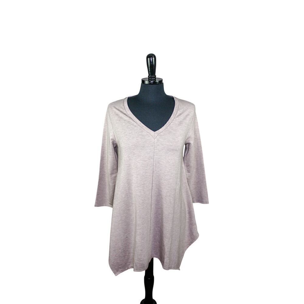 Garnet Hill Pop Over Knit Tunic Handkerchief Hem Minimalist Lagenlook